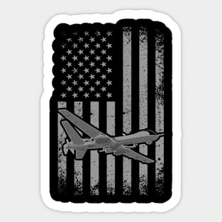 Military Drone MQ-9 Reaper Guardian UAV Drone American Flag Sticker